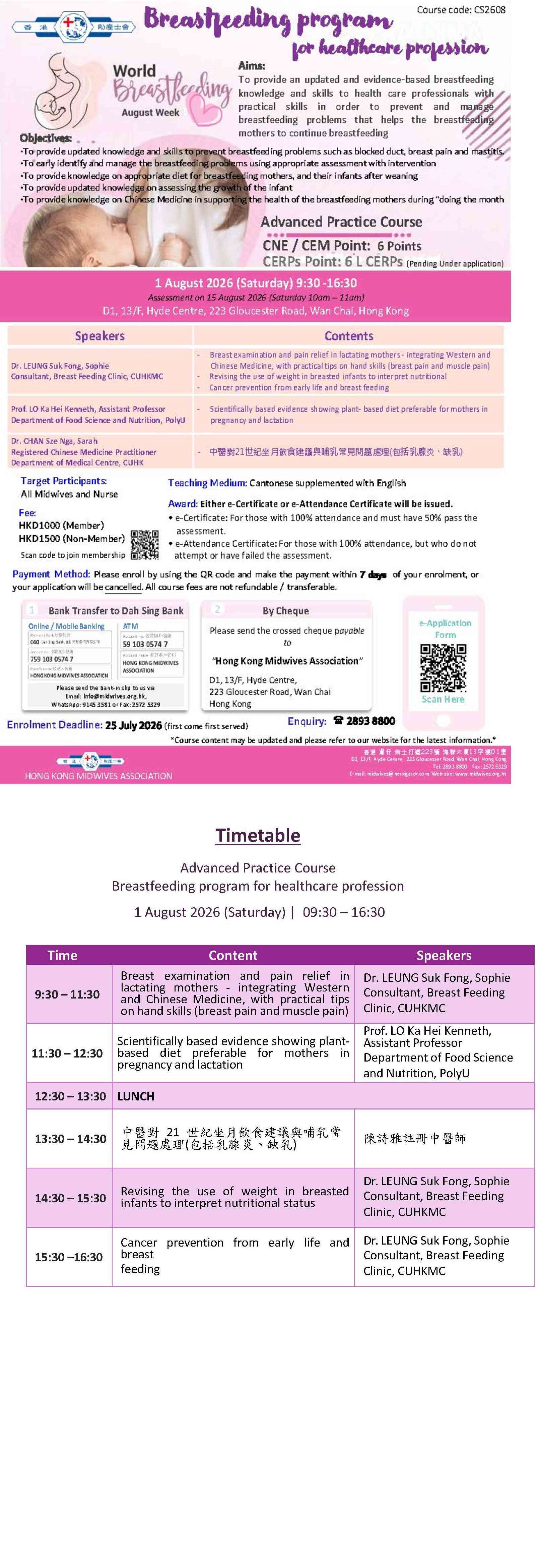 Breastfeeding program for healthcare profession